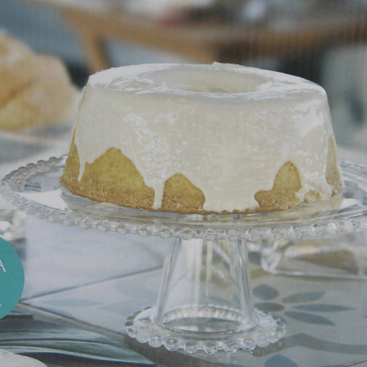 A-Lace Dot Round Transparent Glass Cake Pancake Stand