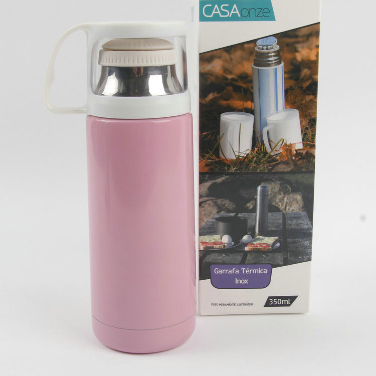 A-350ml 201 Stainless Steel Push-type Thermos Mugwater Cup with Lid