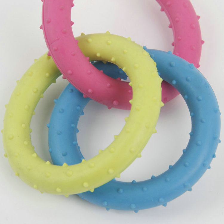 S-Color Three-Color Ring TPR Pet Chewing Toy 1