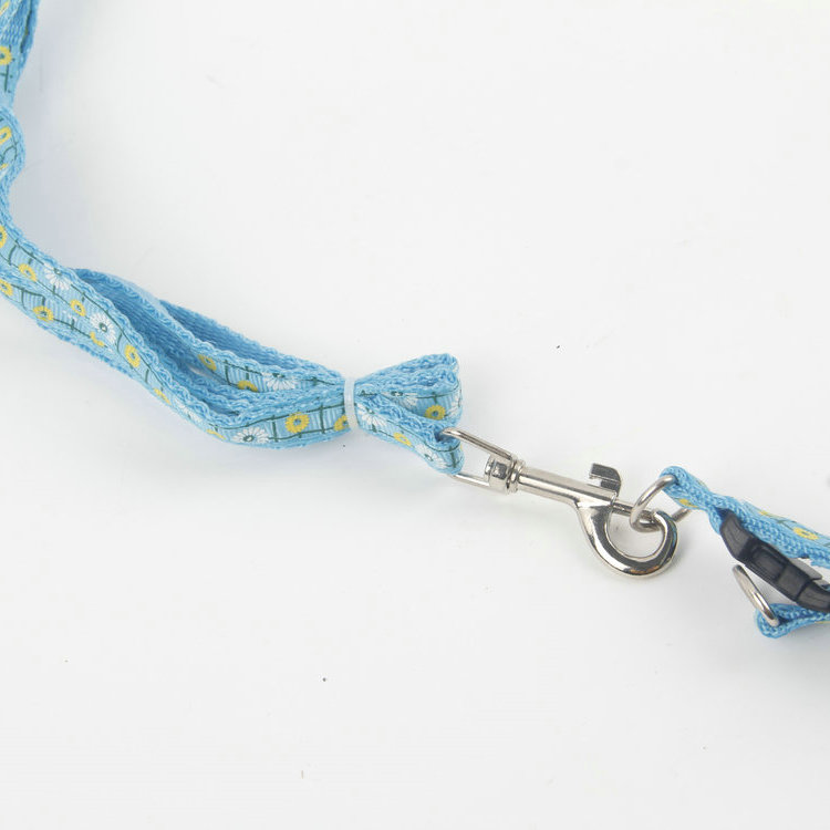 S-With Metal Buckle 1.0 Patch Printed Pattern Drawstring + Chest Back PP Flat Rope Pet Traction Dog