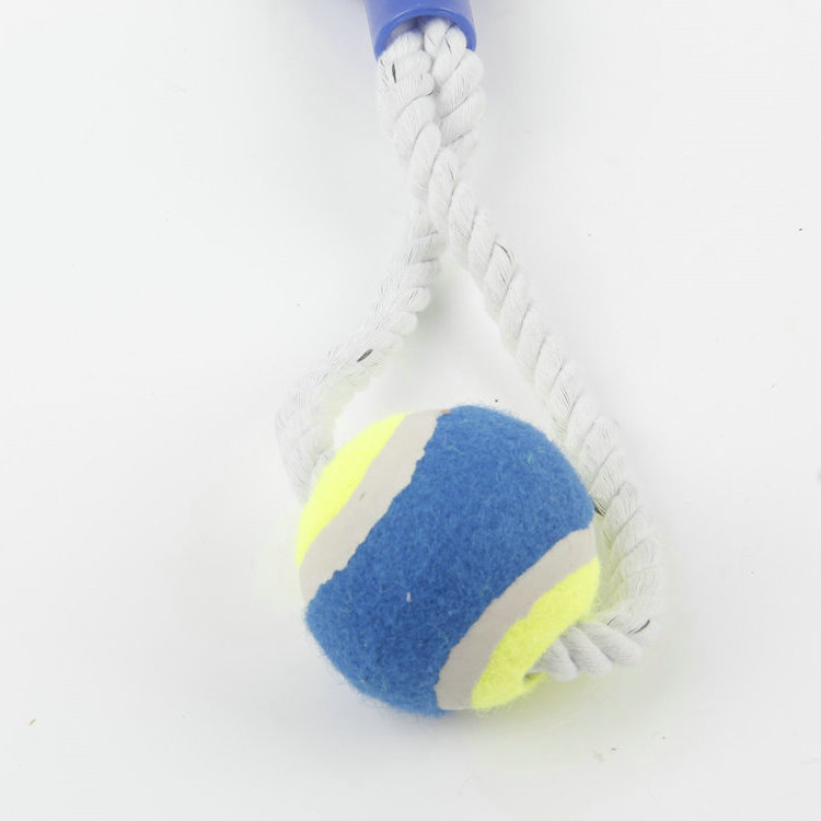 S-Y Type Single Side With Two-color Tennis Pet Cotton Rope Toy 1