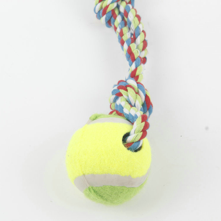 S-Color Woven Can Carry Two-color Tennis Pet Cotton Rope Toy