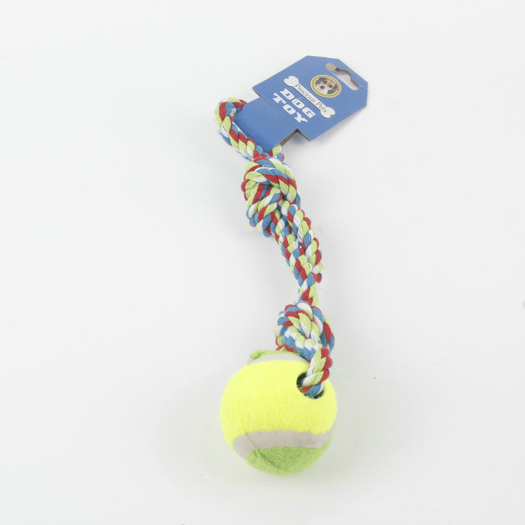 S-Color Woven Can Carry Two-color Tennis Pet Cotton Rope Toy