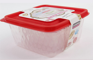 A-3PC Square Prismatic Shading Transparent Plastic Crisper