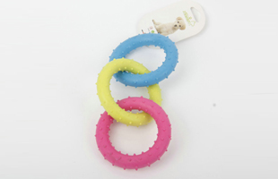 S-Color Three-Color Ring Tpr Pet Chewing Toy