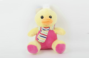 S-Plus Whistle Eye Embroidery Plush Duck Pet Toy