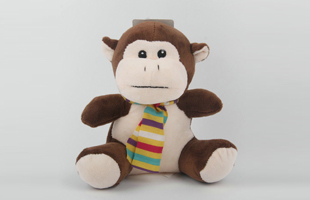 S-Plus Whistle Eye Embroidery Plush Monkey Pet Toy 1