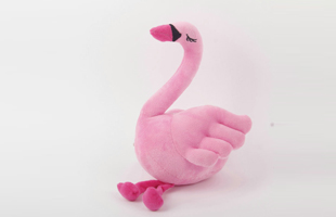 S-Plus Whistle Eye Embroidery Plush Swan Pet Toy