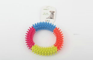 S-Round Four-Color Thorn Ring Tpr Pet Chewing Toy