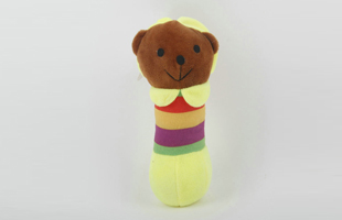 S-Sounding Plush Bear Pet Toy