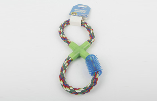 S-8-Shaped Middle Four-way Plastic Tube Barbed Plastic Sleeve Pet Cotton Rope Toy