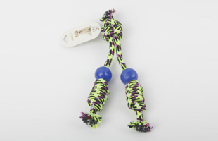 S-Set of Two Plastic Balls Colorful Cotton Rope Woven Pet Toy 1