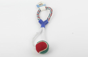 S-Y Type Single Side With Two-color Tennis Pet Cotton Rope Toy
