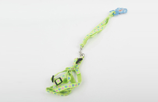 S-With Metal Buckle 1.5 Patch Printed Love Pattern Drawstring + Chest Back Pp Flat Rope Pet Traction