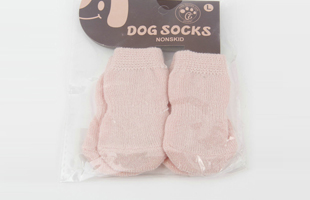 S-2 Double Pack Cotton Pet Socks with Gold Thread