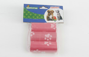S-3PC Printed Dog Footprint Pattern Pet Garbage Bag 1