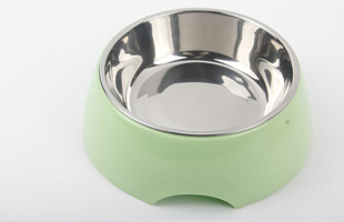 S-800ML Round Melamine Pet Bowl With Stainless Steel Bowl Pet Bowl