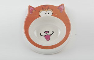 S-Cat's Head-Shaped Plastic Pet Basin 1