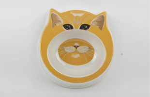 S-Cat's Head-Shaped Plastic Pet Basin