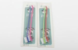 S-2PC Long Handle Pet Double-head Toothbrush