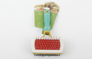 S- Horizontal Grained Plastic Handle, Plastic Steel Needle, Double-sided Pet Brush, Pet Comb And Bri