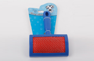 S-Plastic Handle with Hanging Holes, One-Sided Rectangular Pin Massage Pet Comb