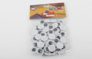 R-100PC DIY Black Movable Plastic Eye Patch (15MM)