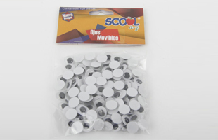 R-150PC DIY Black Movable Plastic Eye Patch (10MM)