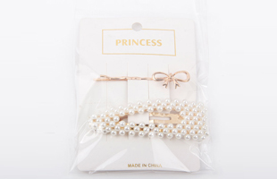 P-1PC One Clip + 1PC Pearl Hair Clip 2