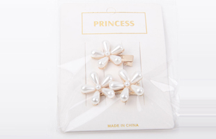 P-2PC Single Flower + Double Flower Pearl Hair Clip