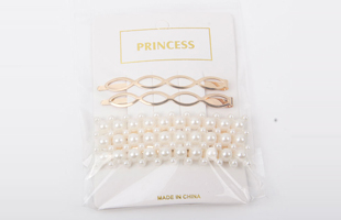 P-2PC One Clip + 1PC Pearl Hair Clip 1