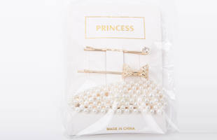 P-2PC One Clip + 1PC Pearl Hair Clip 2