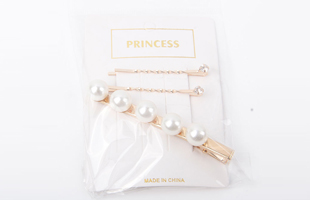 P-1PC Diamond Clip + 2PC Pearl Hair Clips