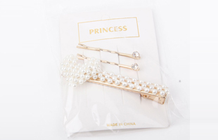 P-2PC Diamante Clip + 1PC Pearl Hair Clip 4