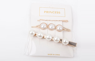 P-1PC One Clip + 2PC Pearl Hair Clips