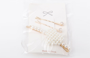 P-2PC Diamante Clip + 1PC Pearl Hair Clip 7