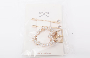 P-2PC Diamante Clip + 1PC Pearl Hair Clip 8