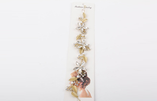 P-Flower Band Headband Chain With Diamonds