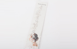 P-Flower Headband Chain With Pearls And Diamonds