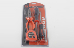 4PC Tool Set (1PC Cross Head + 1 PC Word Head + 3M Tape Measure + 1 PC Vise)