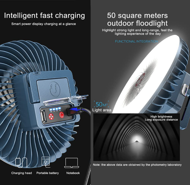 LED Camping Light Lantern with Ceiling Fan OL-007