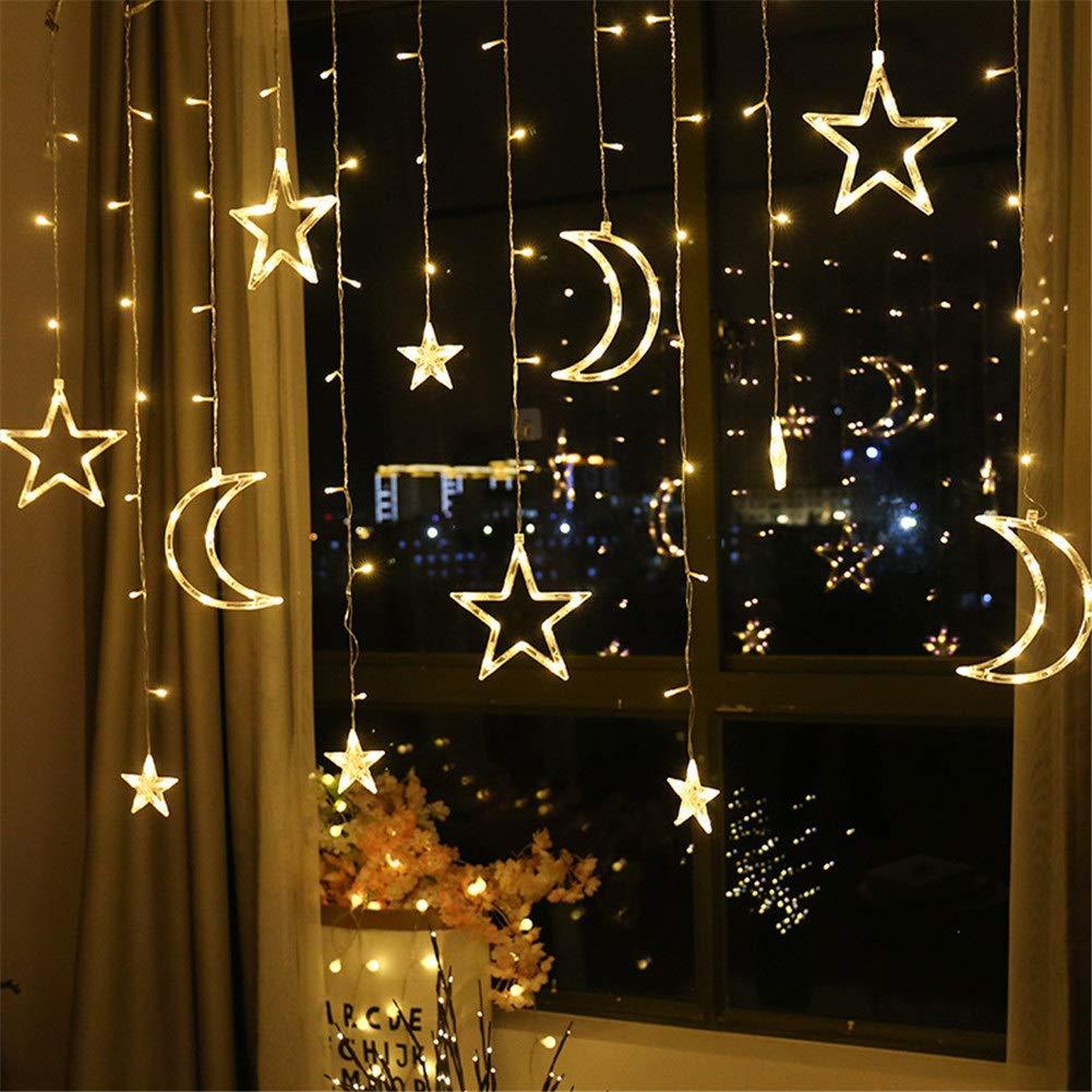 Moon and Star LED String Light