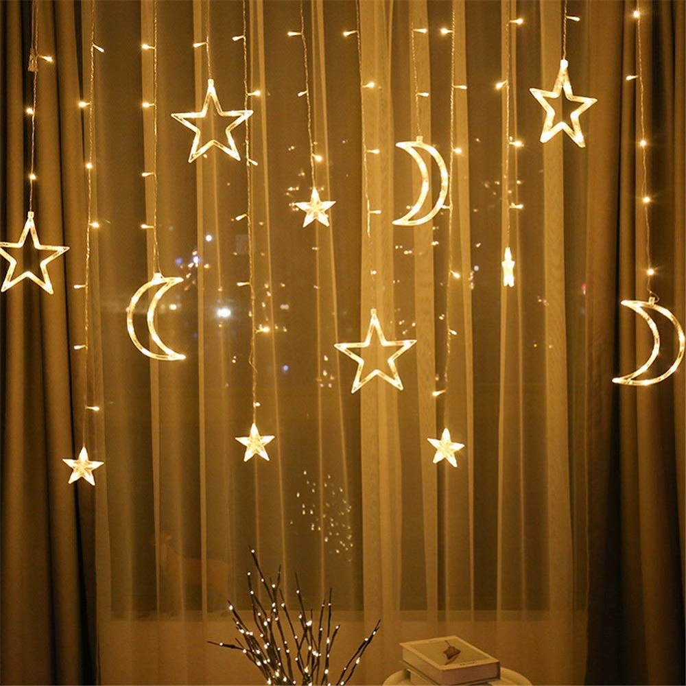 Moon and Star LED String Light