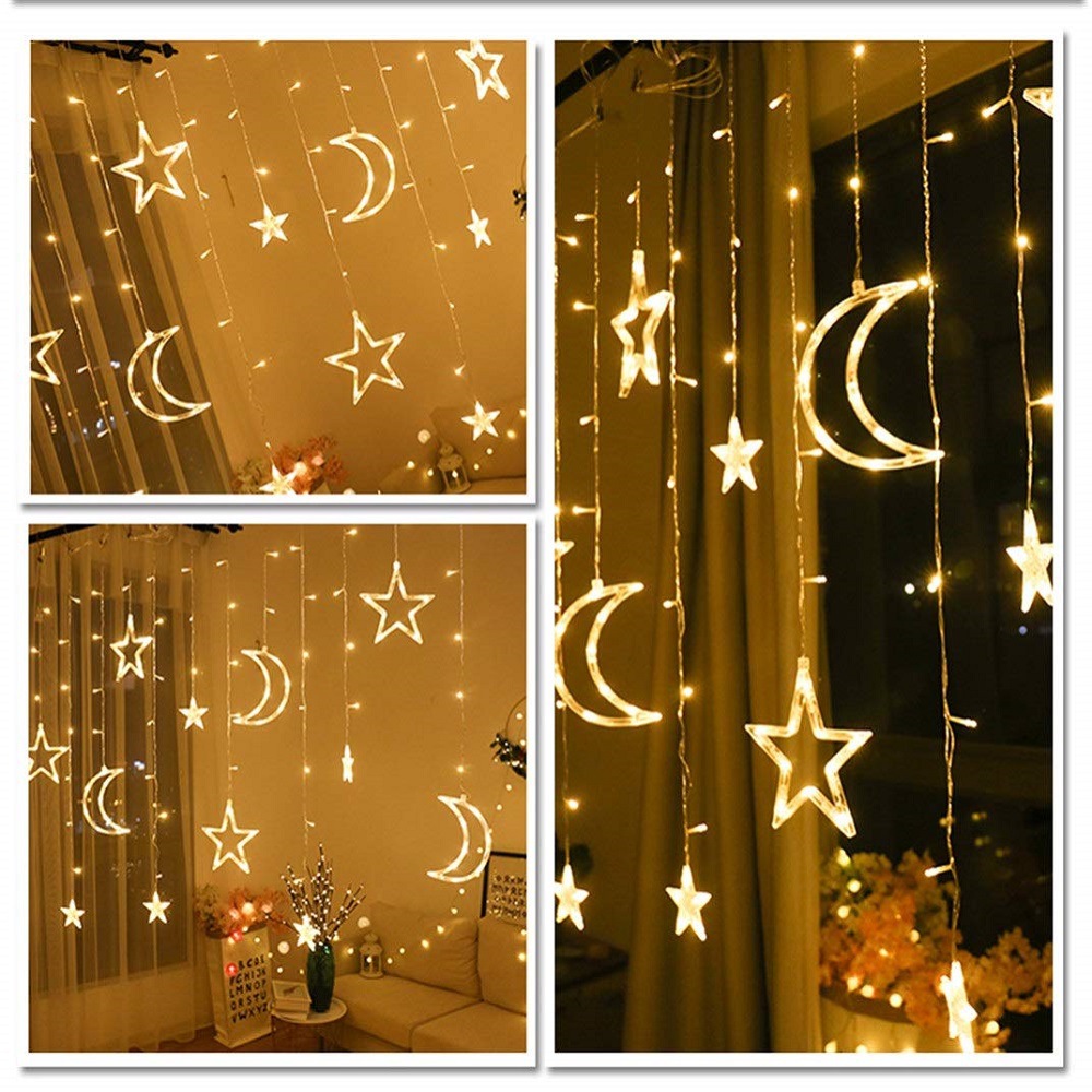 Moon and Star LED String Light