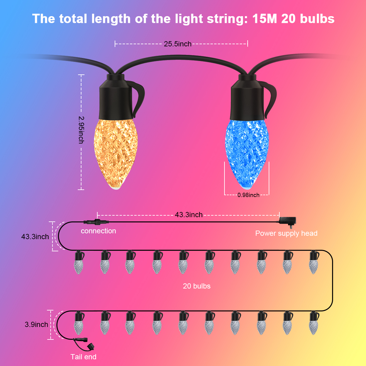 Remote Control Multi-Color LED Light String