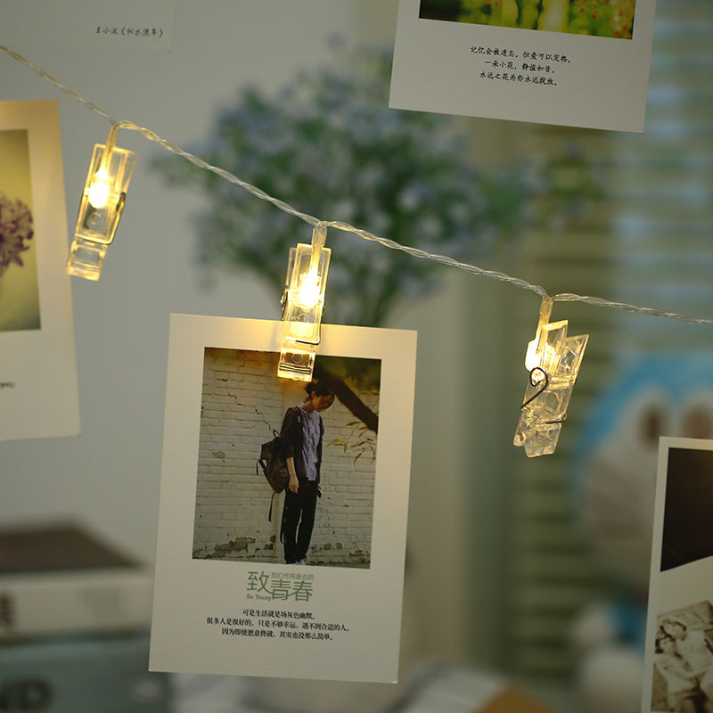 LED Photo String Lights 30 Photo Clips