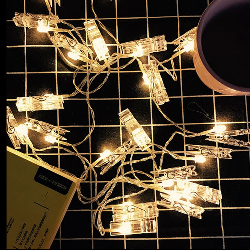 LED Photo String Lights 30 Photo Clips