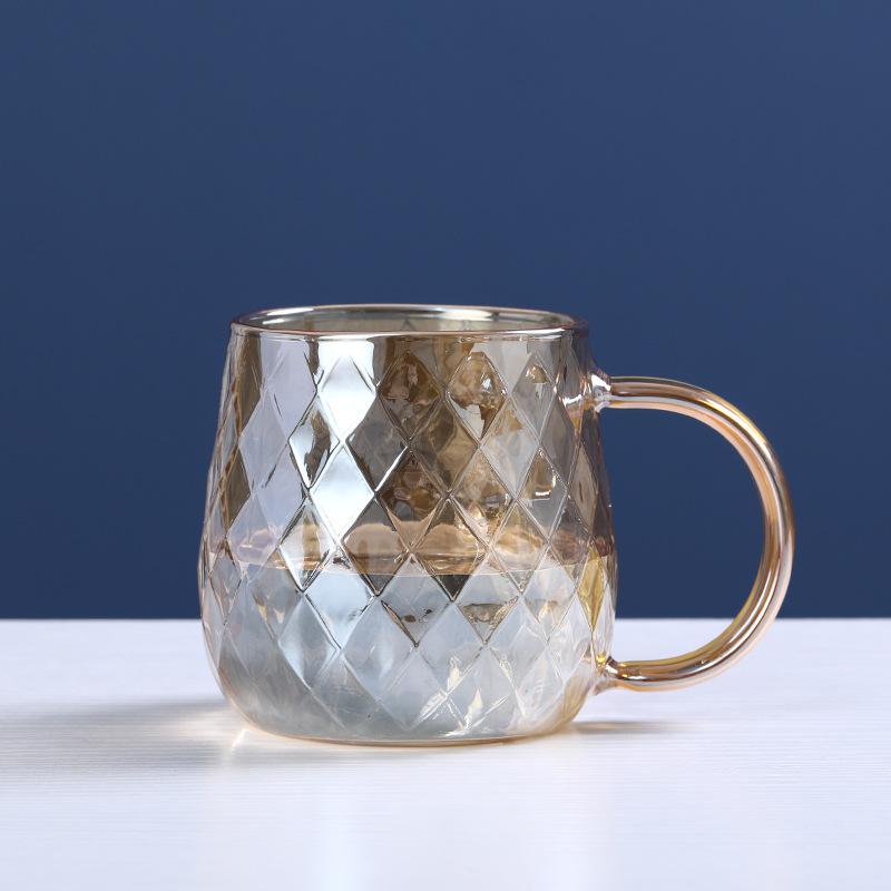 Champagne Gold Diamond Pattern Water Pitcher Set