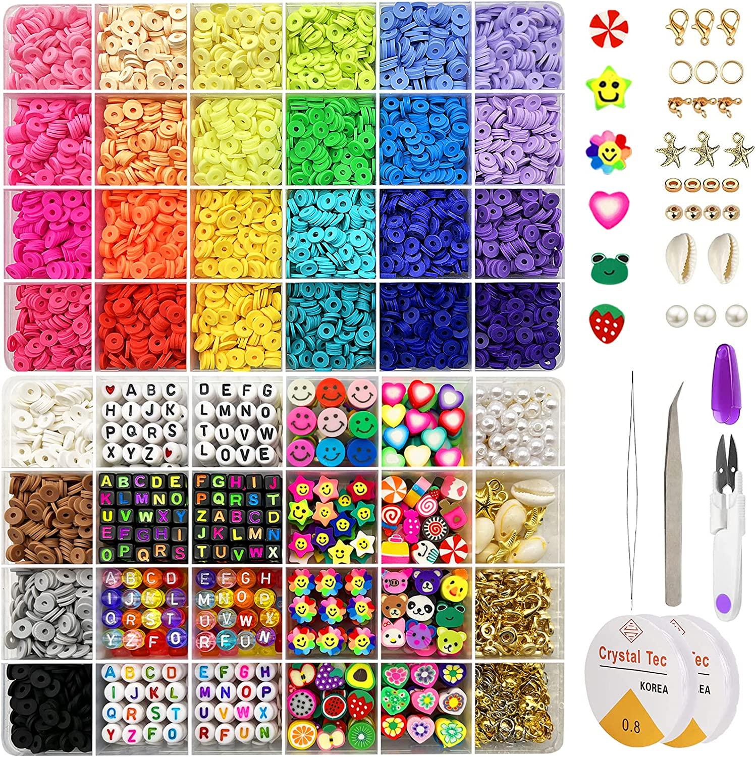 Hot Selling Colorful Loose Beads 4mm Plastic Glass Jewelry Making For  Bracelet Necklace Clay Bead Letter Bead Kit DIY Toy 1600603971664 - SKYLARK  NETWORK CO., LTD.