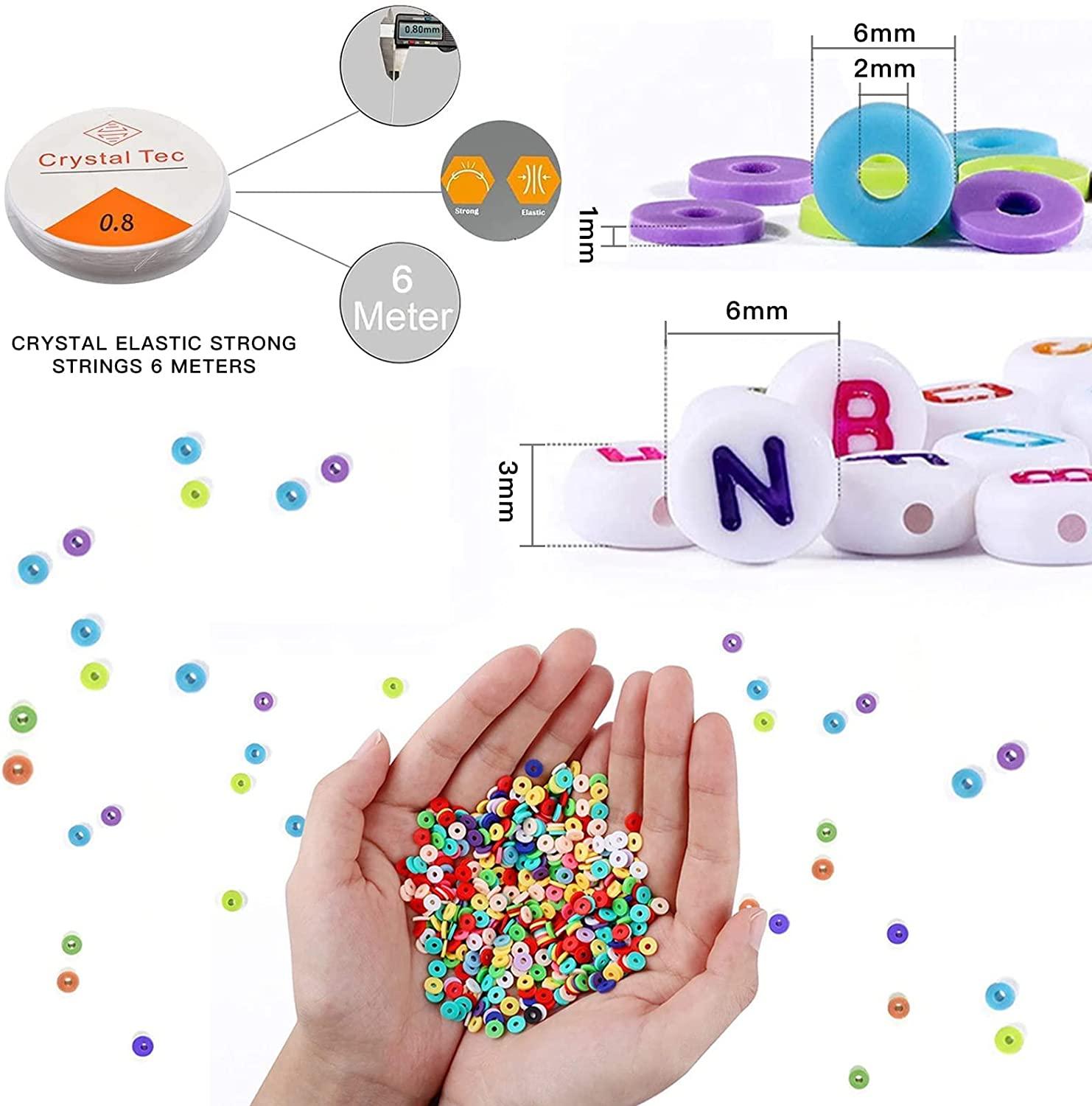 Hot Selling Colorful Loose Beads 4mm Plastic Glass Jewelry Making For Bracelet Necklace Clay Bead Letter Bead Kit DIY Toy 1600603971664